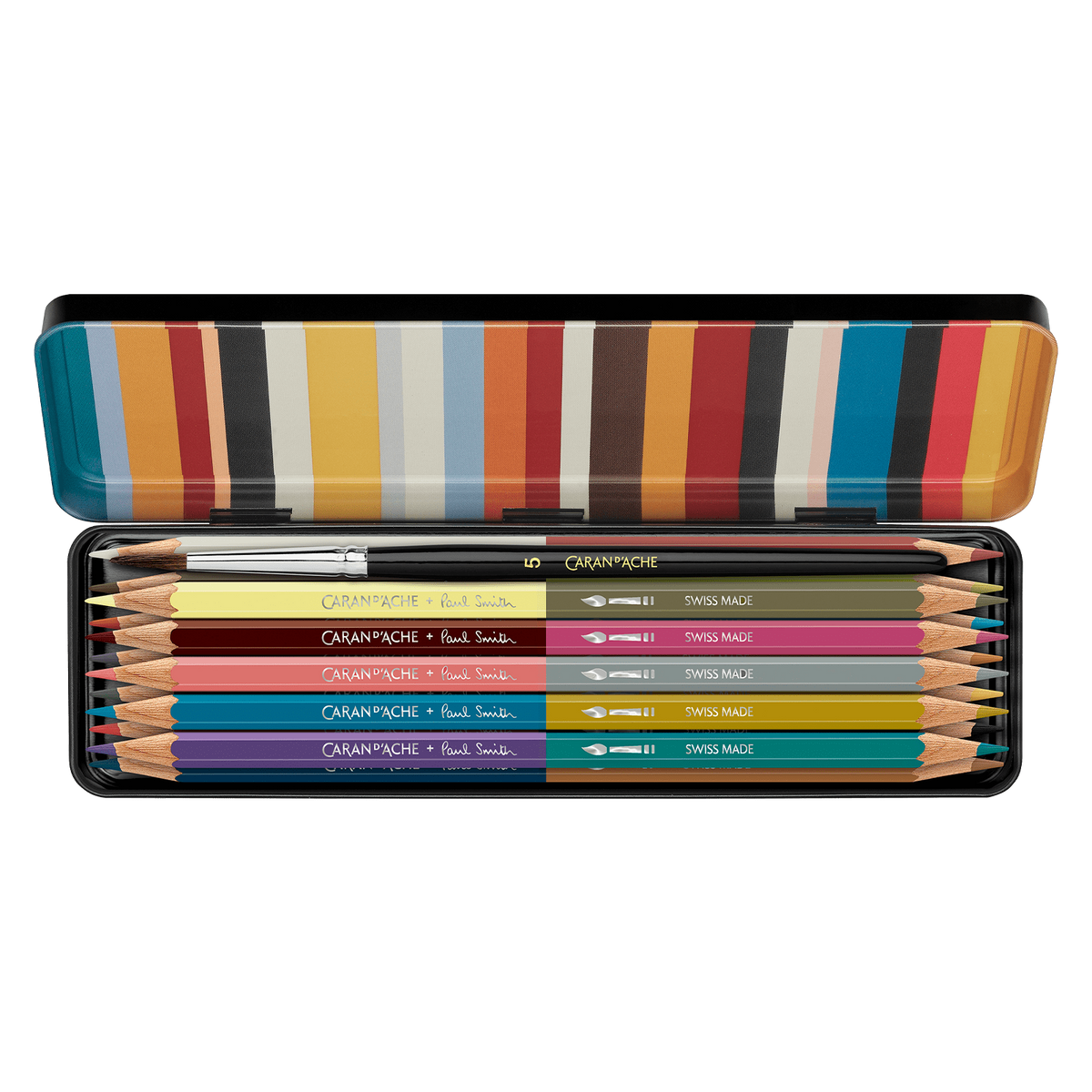 Scatola con 12 Matite Colorate Bicolori & 1 Pennello Paul Smith