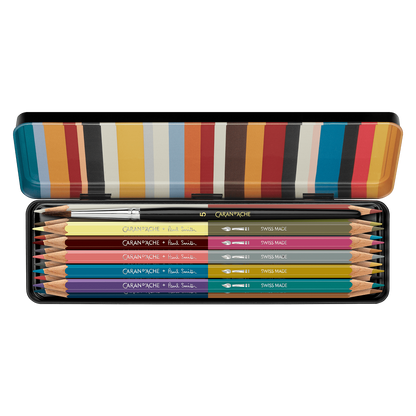 Scatola con 12 Matite Colorate Bicolori & 1 Pennello Paul Smith