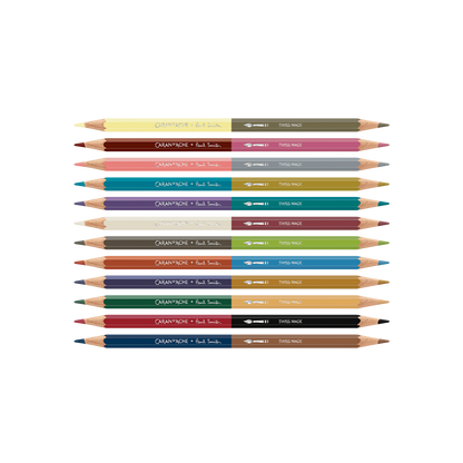 Scatola con 12 Matite Colorate Bicolori & 1 Pennello Paul Smith