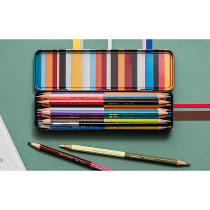 Scatola con 12 Matite Colorate Bicolori & 1 Pennello Paul Smith