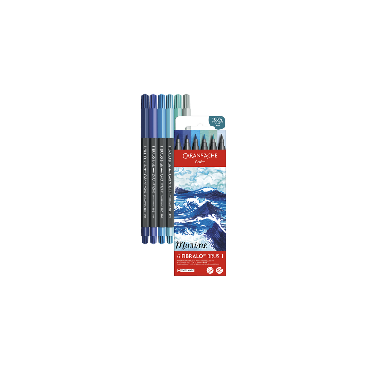 Set 6 Feutres Fibralo™ Brush Marine