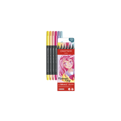 Set 6 Feutres Fibralo™ Brush Manga Shojo