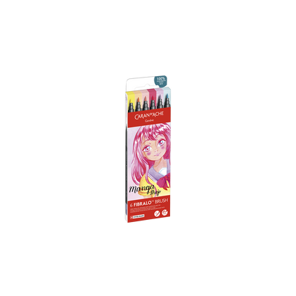 Set 6 Feutres Fibralo™ Brush Manga Shojo
