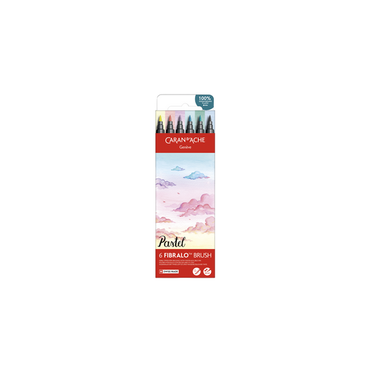 Set 6 Fibre-tipped Pens Fibralo™ Brush Pastel