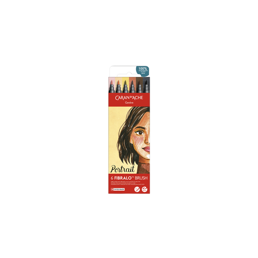 Set 6 Fibre-tipped Pens Fibralo™ Brush Portrait