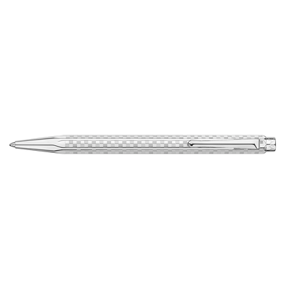 Set Penna a Sfera Ecridor™ Damier Grigio Argento & Astuccio in Pelle Nera