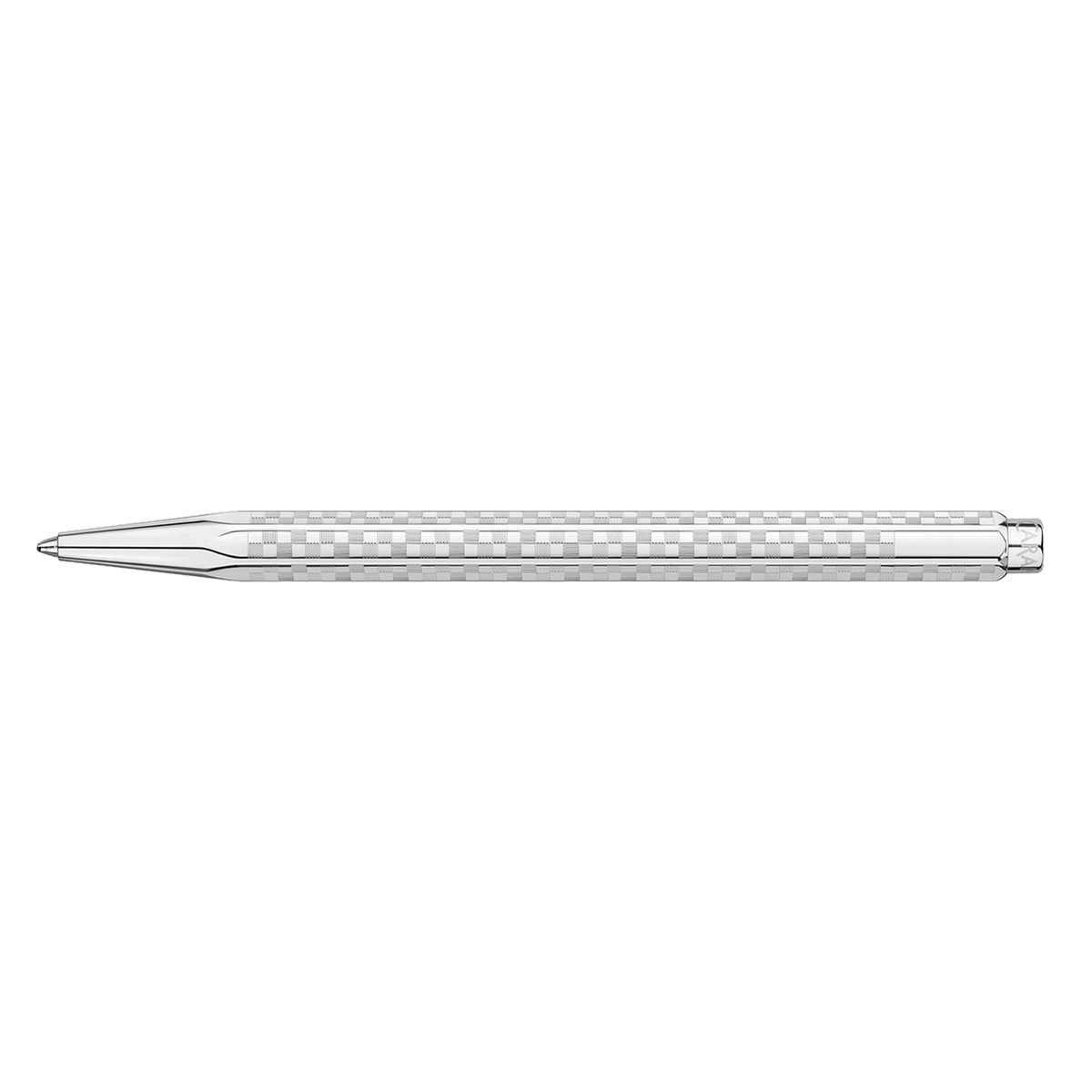 Set Penna a Sfera Ecridor™ Damier Grigio Argento & Astuccio in Pelle Nera