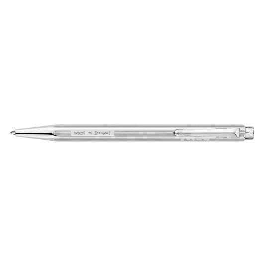Set Stylo Bille Ecridor™ Paul Smith Gris Argenté & Étui en Cuir Noir