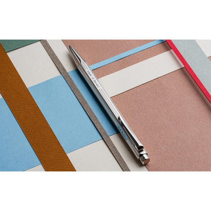 Set Ballpoint Pen Ecridor™ Paul Smith Grey Silver & Black Leather Case
