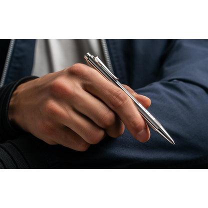 Set Ballpoint Pen Ecridor™ Paul Smith Grey Silver & Black Leather Case