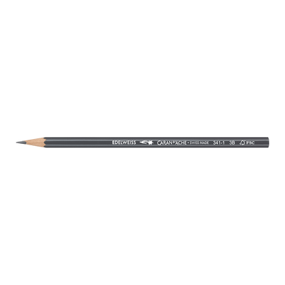 Set pack containing 4 EDELWEISS 3B graphite pencils