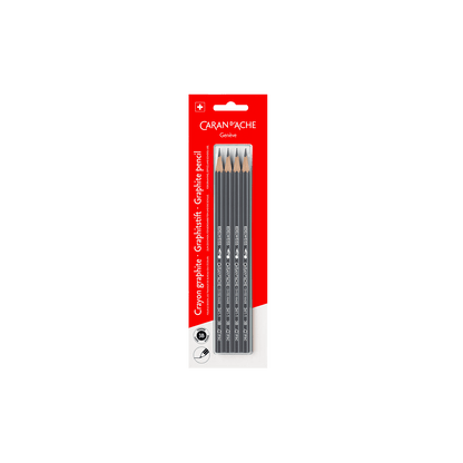 Set pack containing 4 EDELWEISS 3B graphite pencils