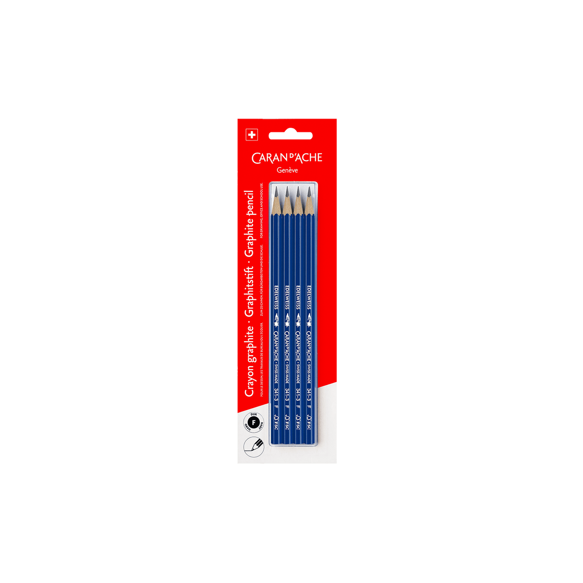 Set de 4 crayons graphite EDELWEISS F