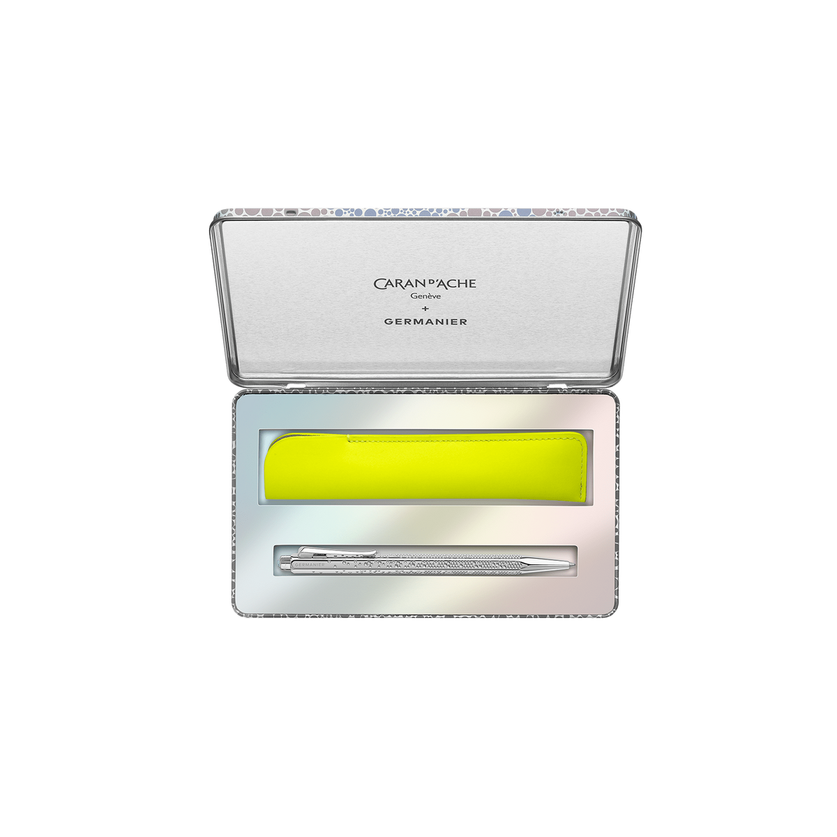 Set ECRIDOR™ GERMANIER Penna a Sfera Platinata e Astuccio in Cuoio – Edizione Speciale