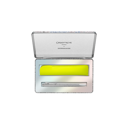 Set ECRIDOR™ GERMANIER Penna a Sfera Platinata e Astuccio in Cuoio – Edizione Speciale