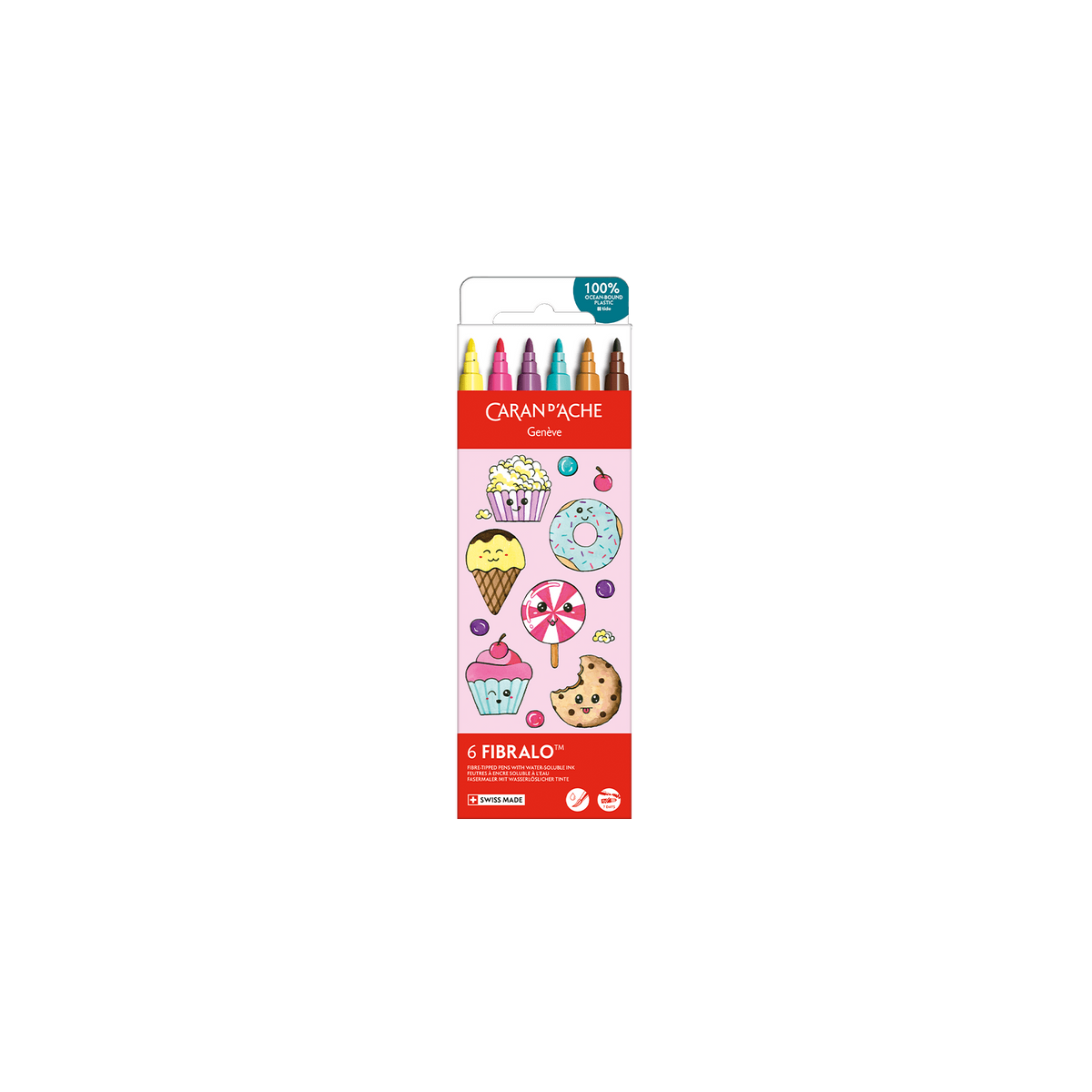 Kawaii-Set 6 Fasermaler Fibralo™ Candy World