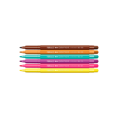 Kawaii-Set 6 Fasermaler Fibralo™ Candy World