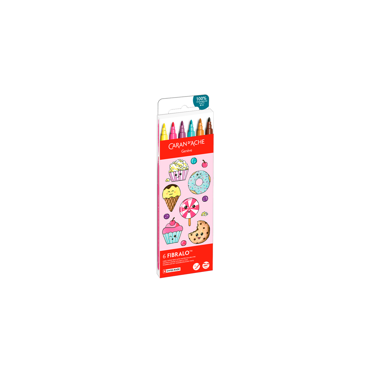 Kawaii-Set 6 Fasermaler Fibralo™ Candy World