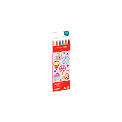 Kawaii-Set 6 Fasermaler Fibralo™ Candy World