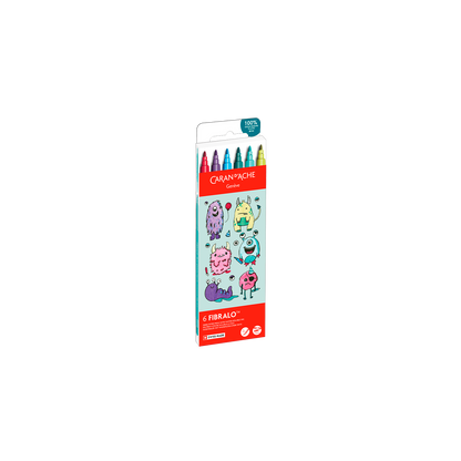 Kawaii-Set 6 Fasermaler Fibralo™ Funny Monsters