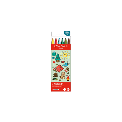 Kawaii-Set 6 Fasermaler Fibralo™ Swiss Mountain
