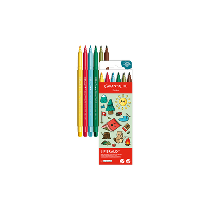 Kawaii-Set 6 Fasermaler Fibralo™ Swiss Mountain
