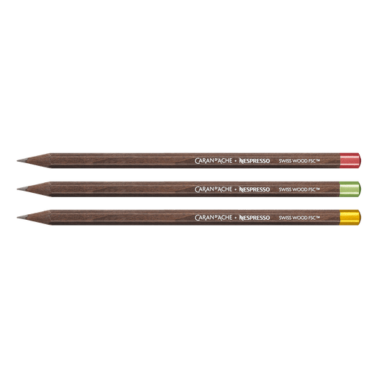Set of 3 NESPRESSO Swiss Wood Pencils Special Edition n°1