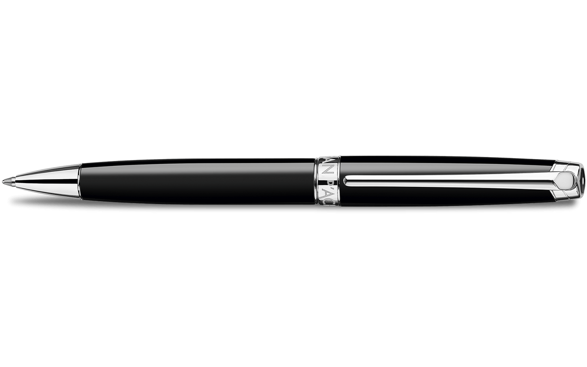 Kugelschreiber LÉMAN™ EBONY SCHWARZ versilbert und rhodiniert