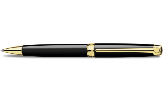 Gold-Plated LÉMAN™ EBONY BLACK Ballpoint Pen
