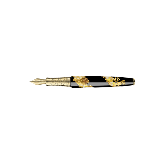 Stylo Plume DRAGON Marqueterie de Paille Édition Limitée