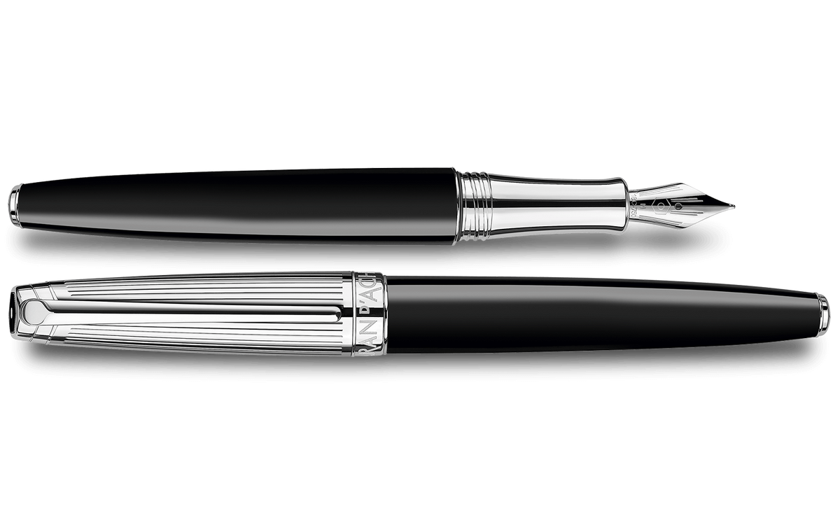 Füllfederhalter LÉMAN™ BICOLOR Schwarz versilbert und rhodiniert