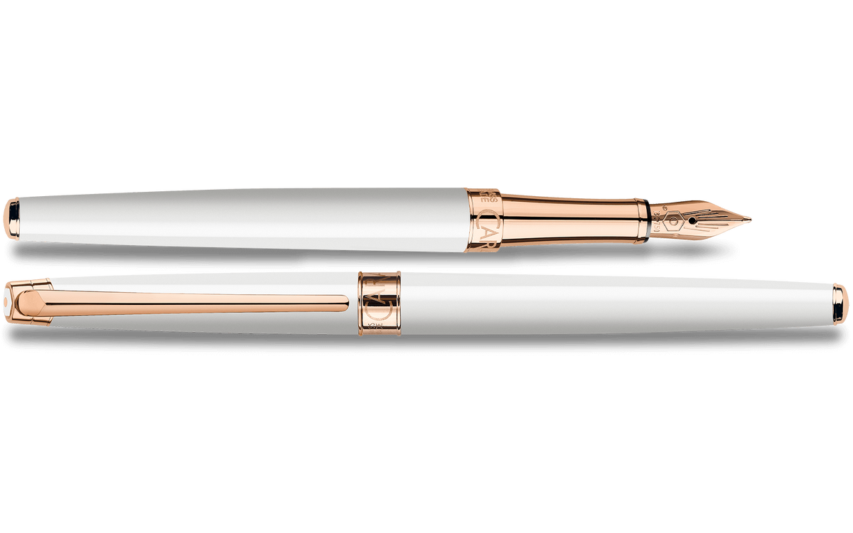 Stylo Plume LÉMAN™ SLIM Blanc Or Rose