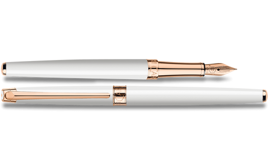 Stylo Plume LÉMAN™ SLIM Blanc Or Rose