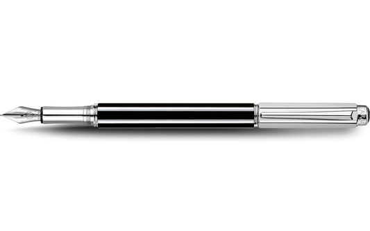 Stylo Plume VARIUS™ CHINA BLACK Argenté Rhodié