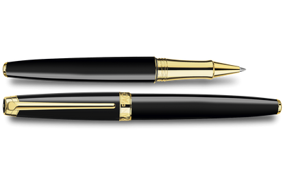 Tintenroller LÉMAN™ EBONY SCHWARZ goldplattiert